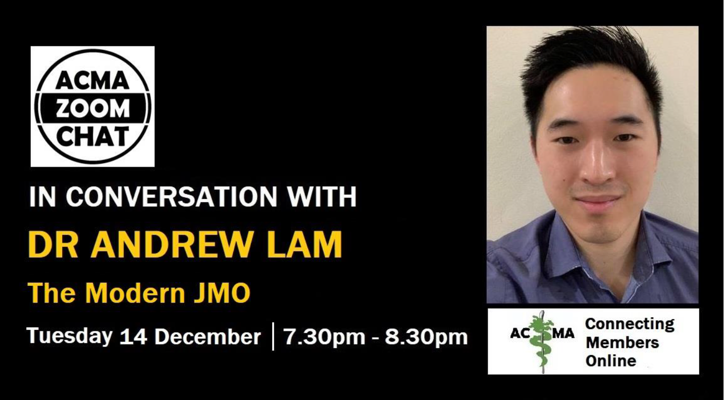 ACMA Chat Event Banner, featuring A/Prof Stephen LiACMA Chat Event Banner, featuring Prof Howard Lau